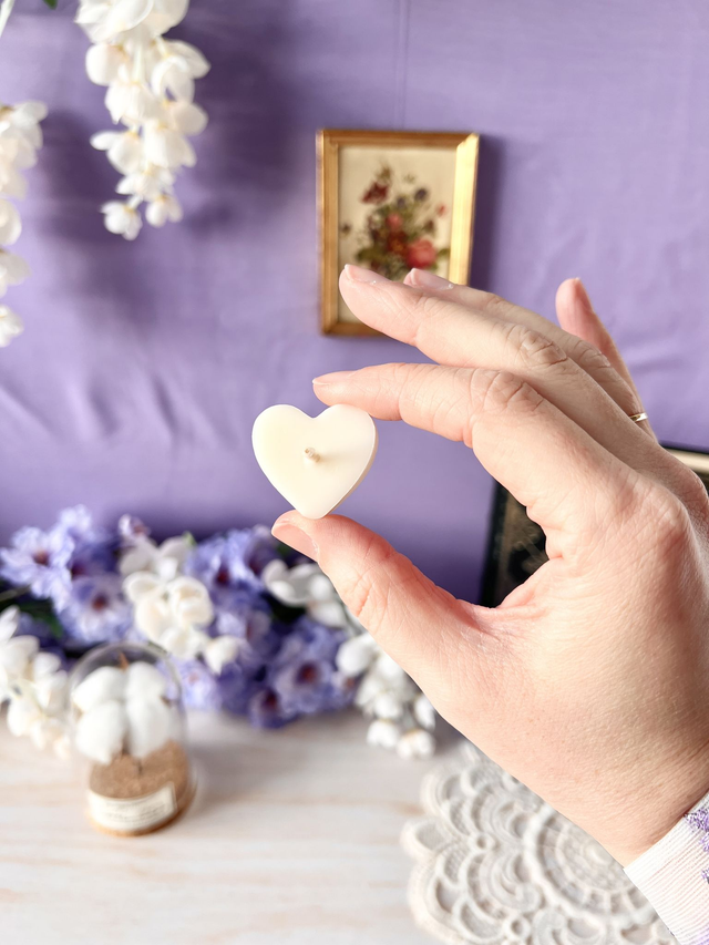 💜 Pack de 3 petits coeurs - parfum Douce Lueur ou Rose Ancienne