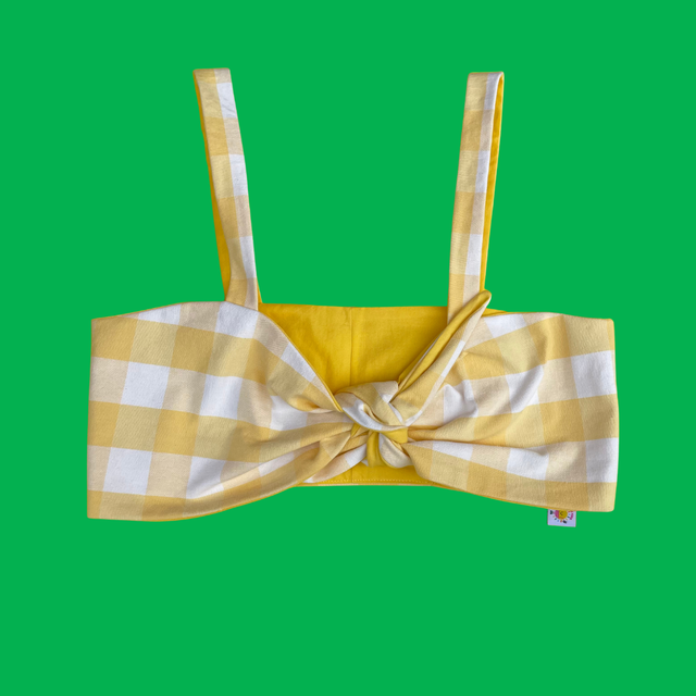 Crop top Papillon "Le Jaune" - XS/S/M