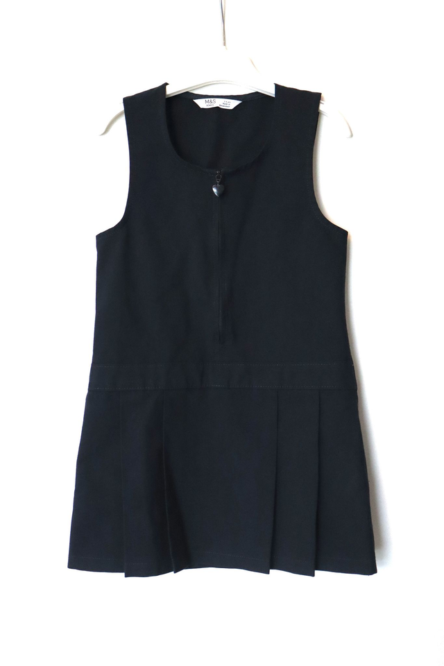 Navy pinafore dress