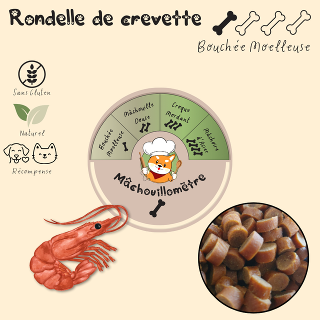 Rondelle de crevette vapeur - 100g