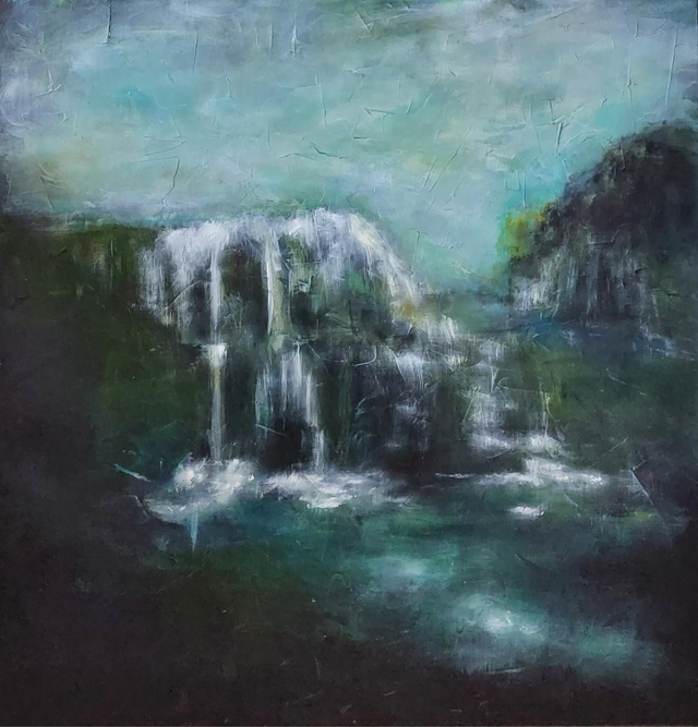 CASCADES DE GLACE - 70x70cm 