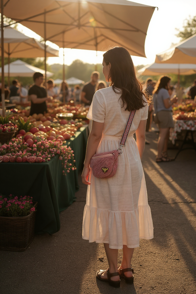 Banane Lainage Rose 2 + Porte Monnaie assorti