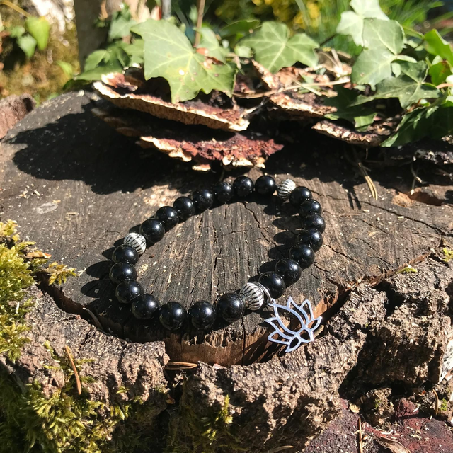 BRACELET MALA en Tourmaline Noire du Brésil MM
