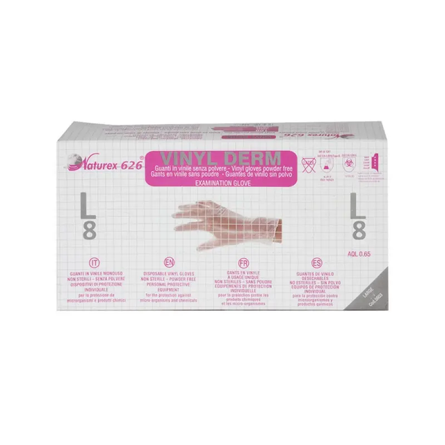 Gants vinyle non poudrés - (carton de 10 boîtes)