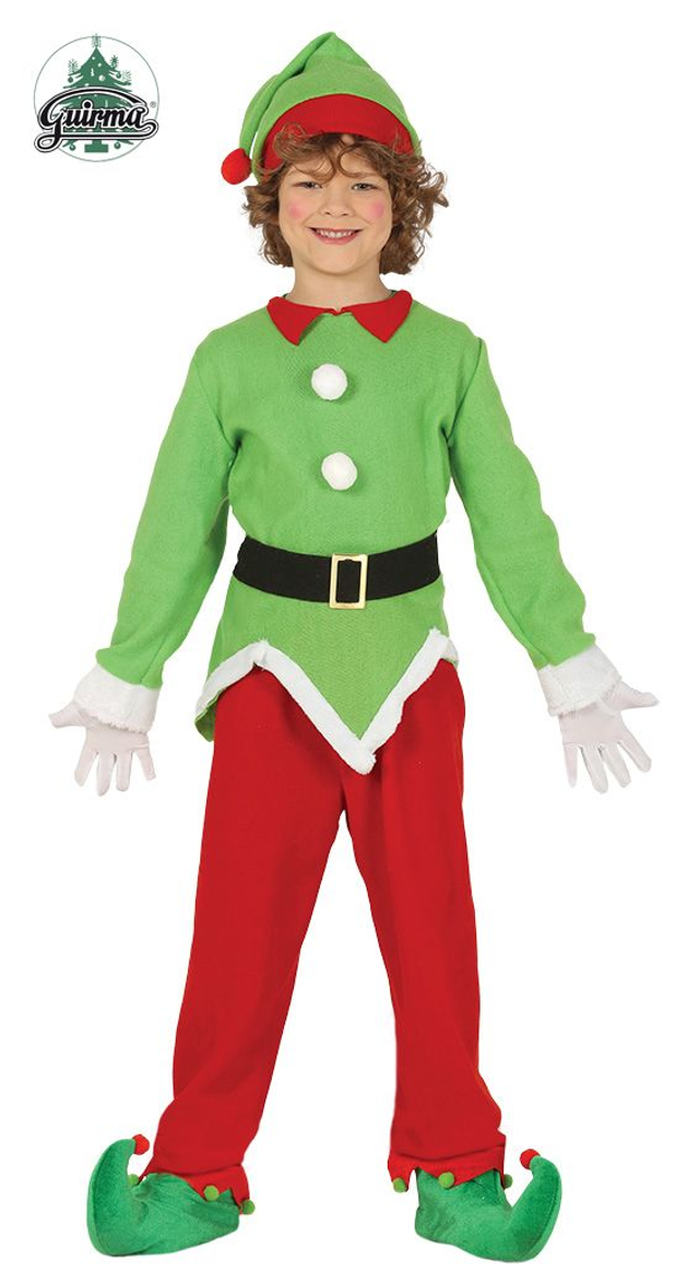 NATALE , COSTUME FOLLETTO VERDE 3/4 ANNI 