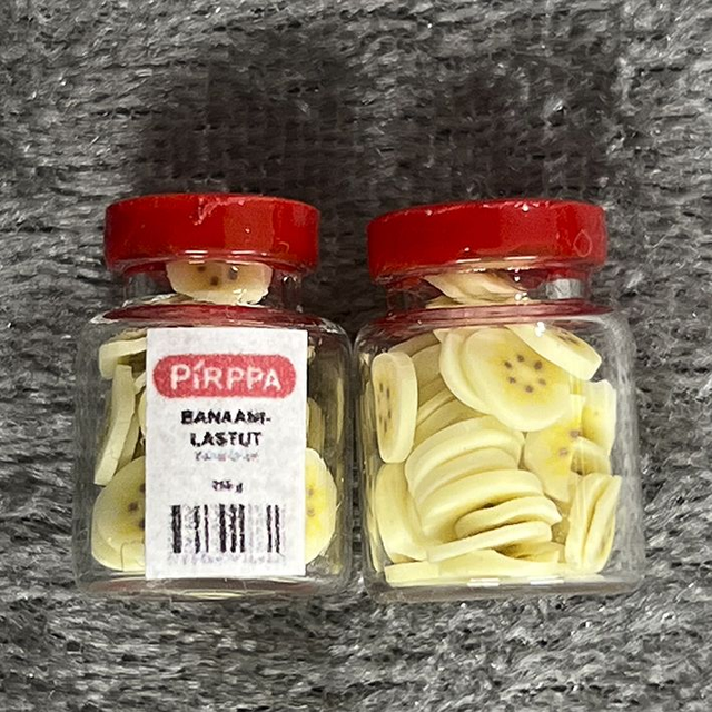 Banaanilastut purkissa