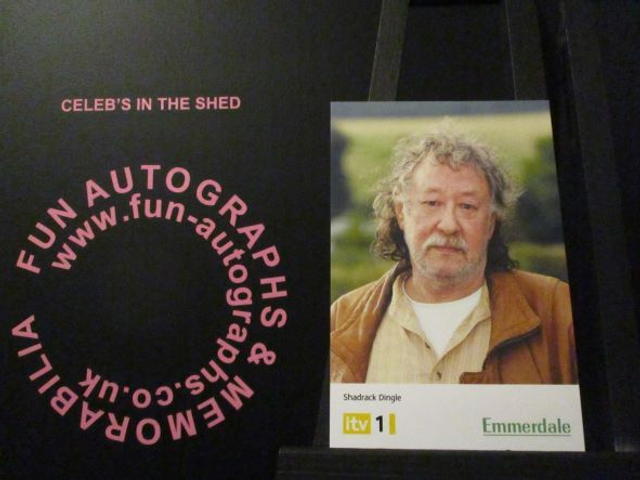 Andy Devine (Shadrack Dingle) Original Emmerdale Yellow &amp; White Itv Logo Cast Card