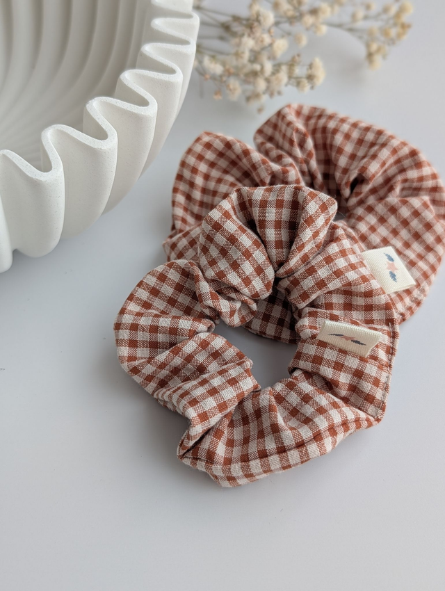 Chouchou Vichy terracotta Enfant et Adulte