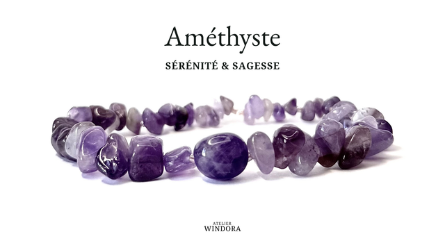 Bracelet | Améthyste - Reliefs Unique | 19 cm