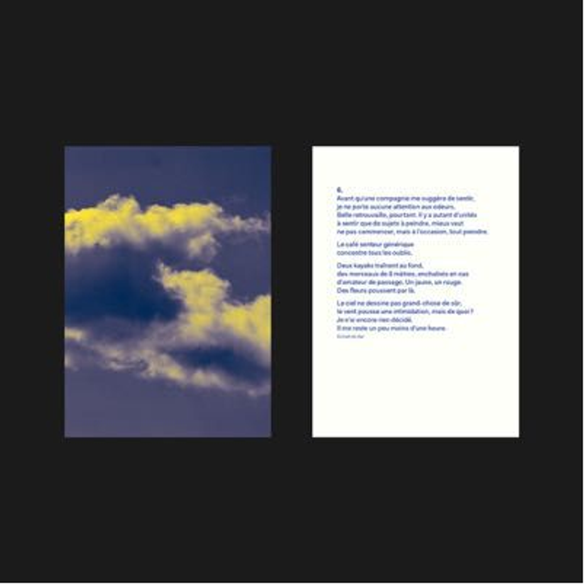 Carte A6 (Jaune fluo et bleu)