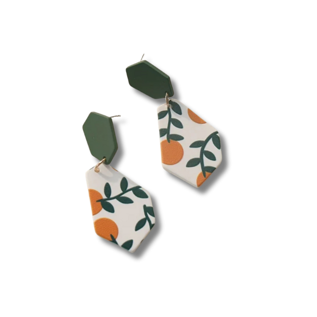 Orange grove earrings