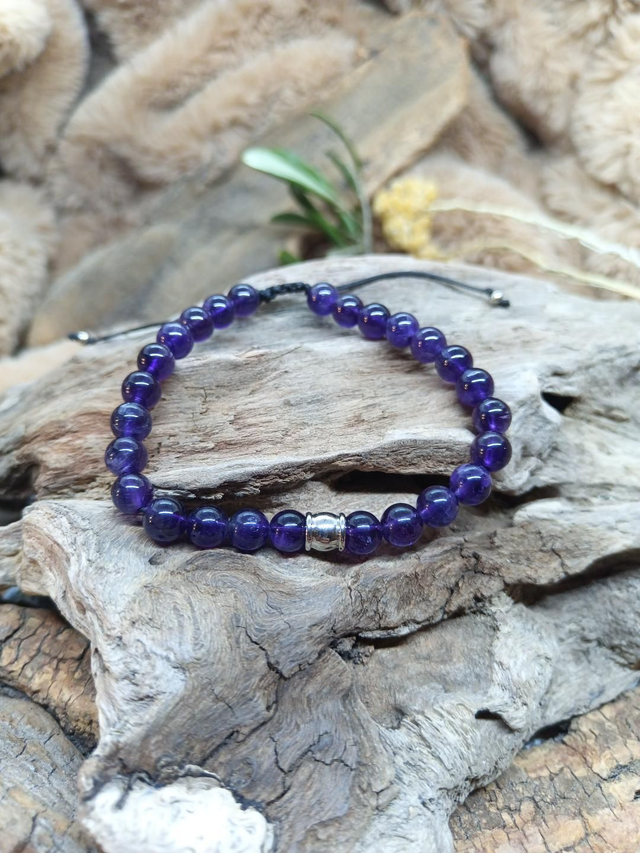 Bracelet Homme KÉLYAN Ajustable Améthyste