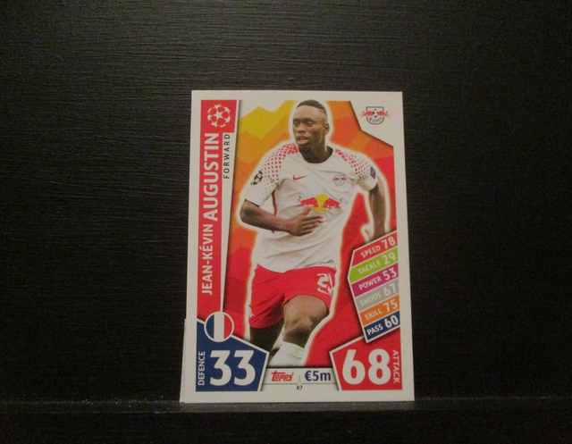 Jean-Kevin Augustin - UEFA Champions League Match Attax 2017/18 Original Trading Card #87