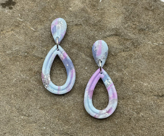 Blue mist statement danglies