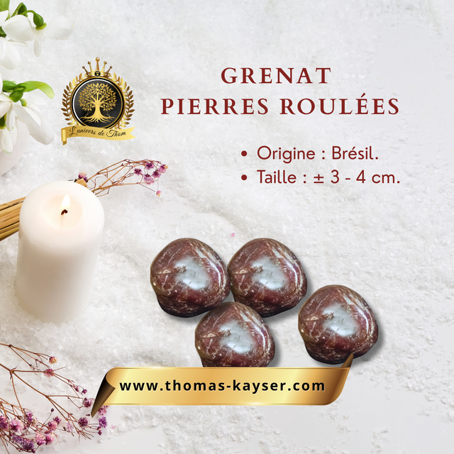 Grenat pierres roulées