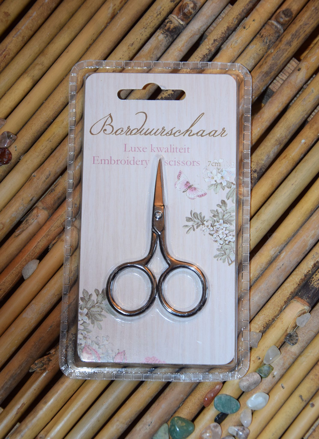 Borduurschaar Zilver, Zwart