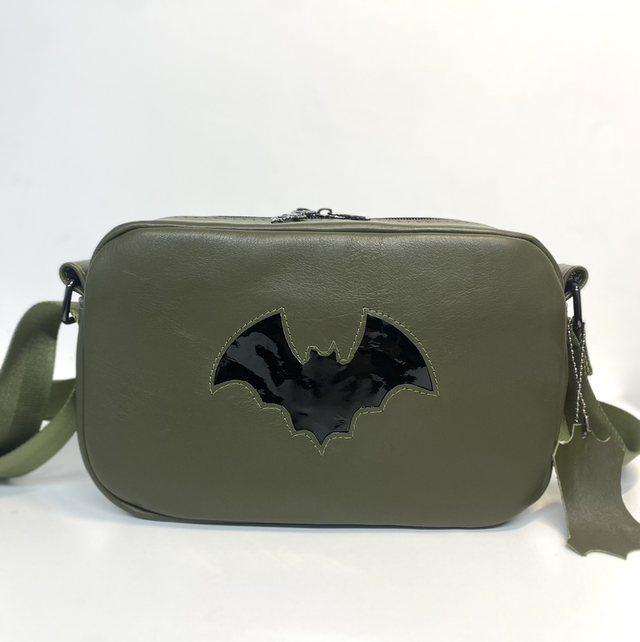 Green Leather Crossbody Bag