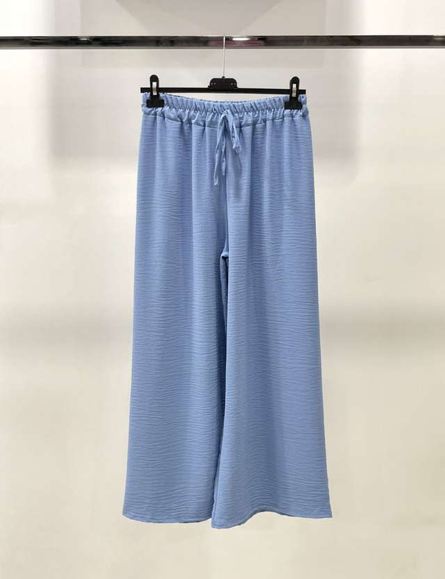 Pantalon fluide bleu ciel