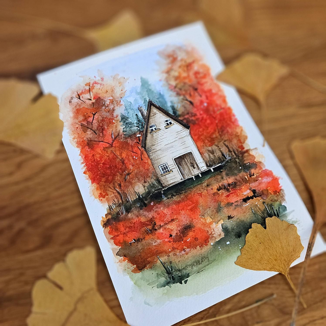 Herbst Häuschen