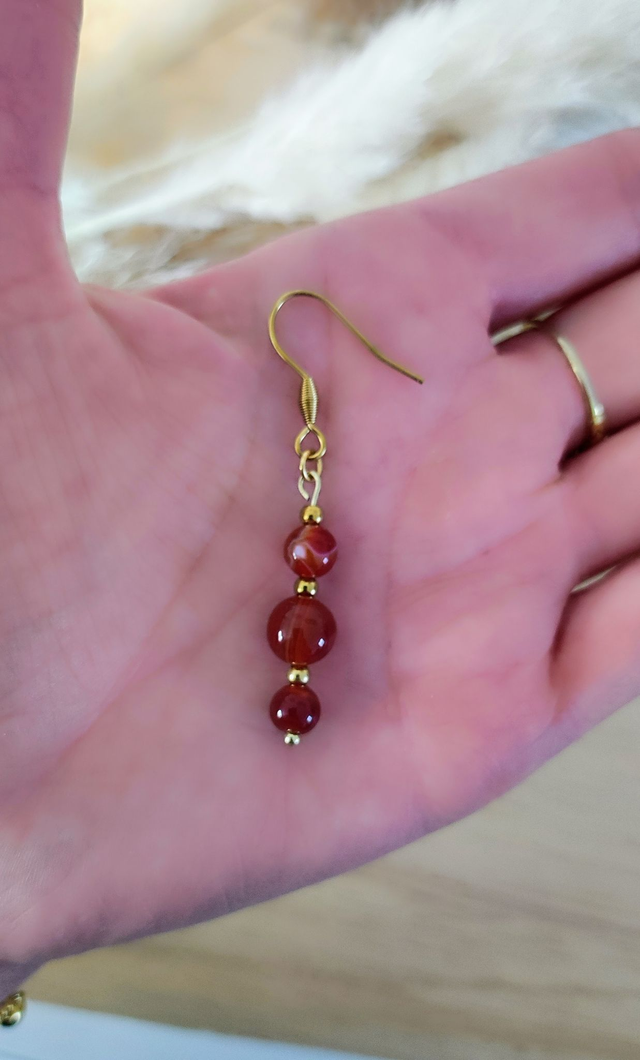 Boucles d'oreilles Cornaline