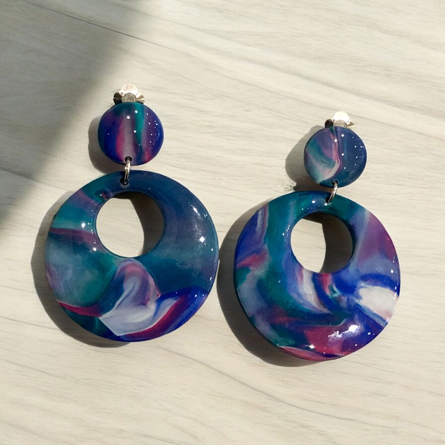 DAISY BLEU/VERT/BLANC CLIPS