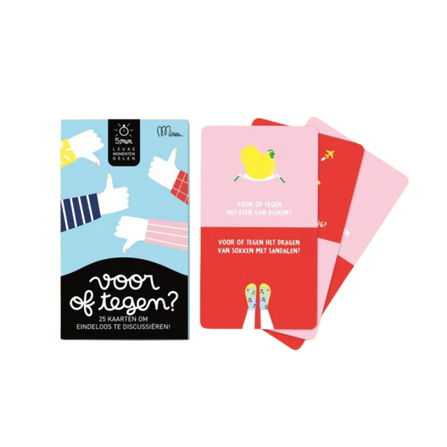 Kaartspel: Voor of tegen?