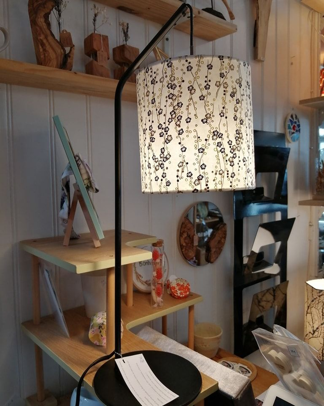 Lampe papier japonais abat-jour suspendu