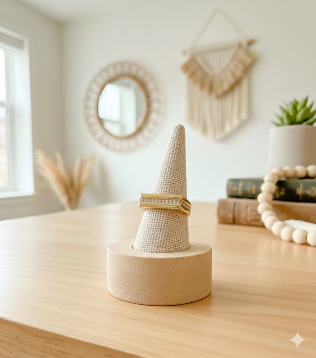 Bague Ajustable Dorée et Strass Lyly