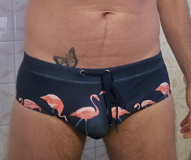 SLIP DE BAIN FLAMANT ROSE - TAILLE M