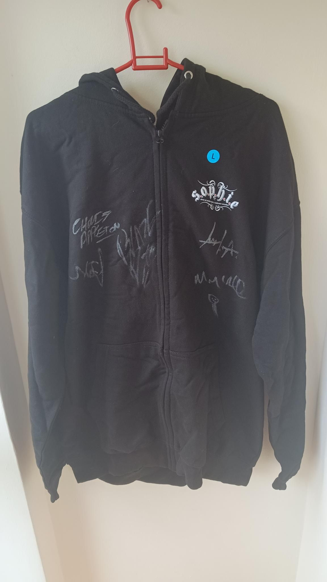 Blaze Bayley &amp; Absolva signed Sophie Lancaster Foundation Hoodie - Large