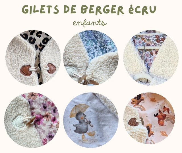 Gilet de berger écru enfant
