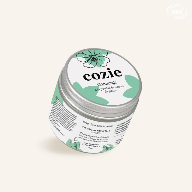Gommage Visage à la Poudre de Noyau de Prune Cozie - 50ml
