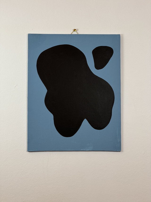 Peinture sur carton entoilé 