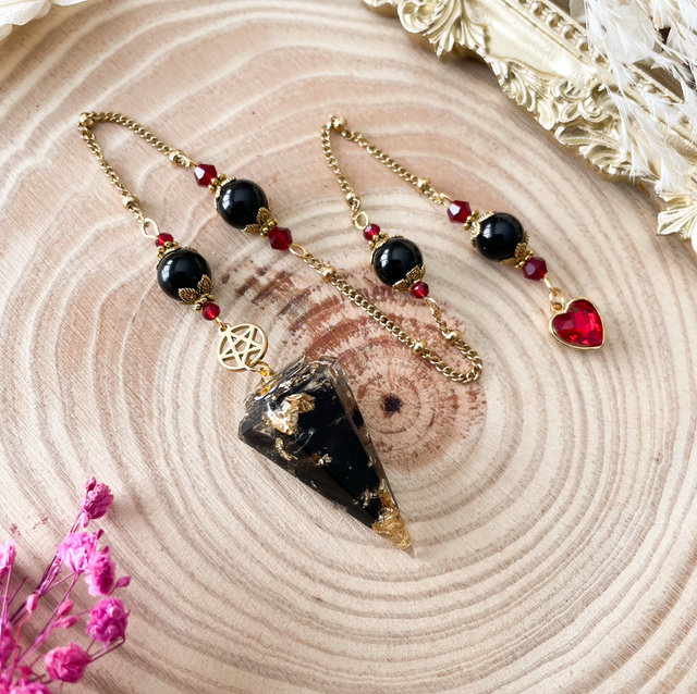 Pendule divinatoire en obsidienne naturelle