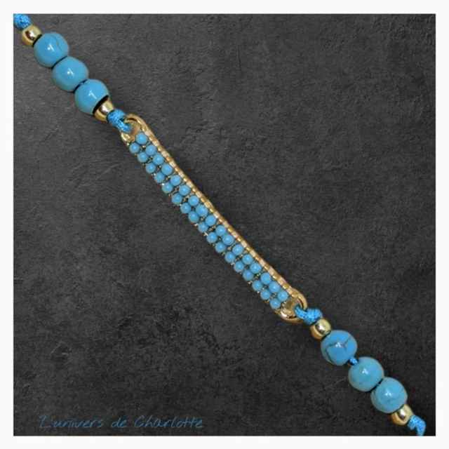 Bracelet "Turquoise" réglable T-01