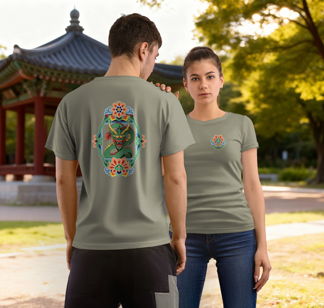 T-shirt Dancheong 단청 - FEMME Kaki