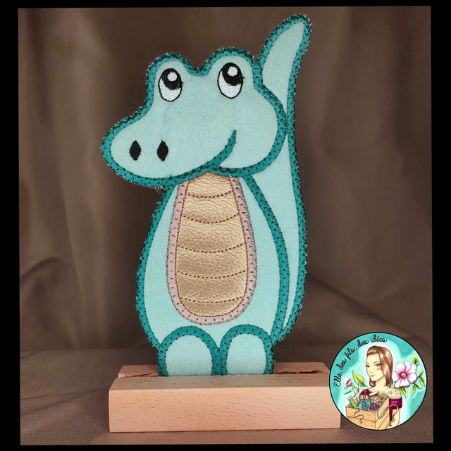 Marque page Crocodile Vert d&#039;eau