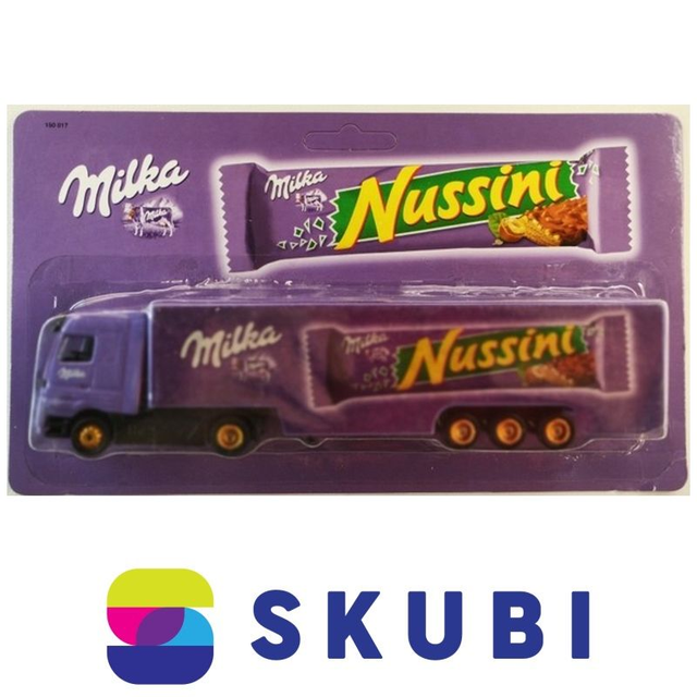 Reklamní kamion s návěsem Mercedes Actros - Milka Nussini - model 1:87 H0