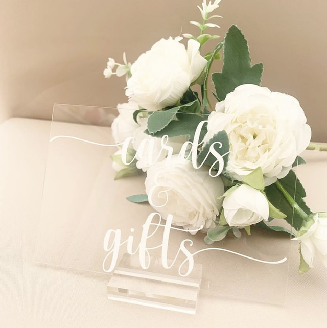 ‘Cards &amp; Gifts’ Acrylic Sign