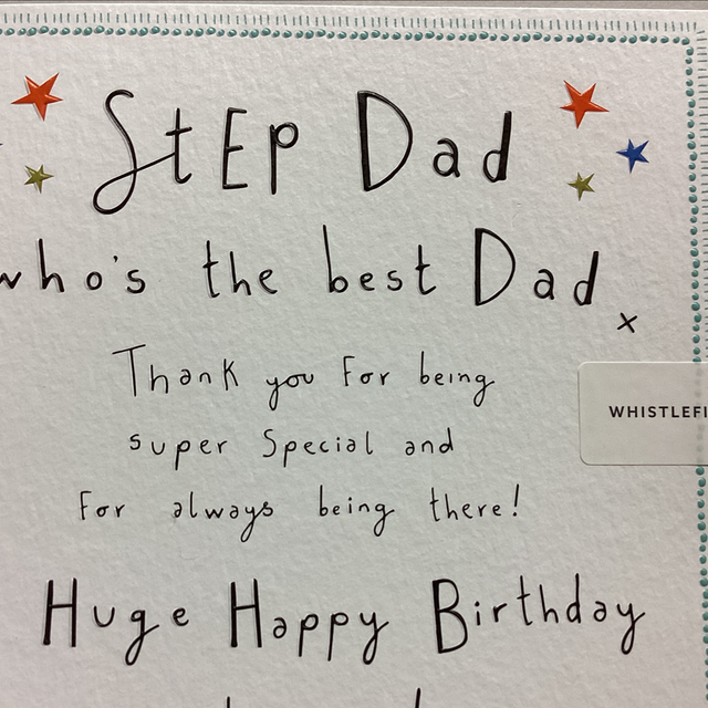 Birthday Relative Step Dad - Poem WF