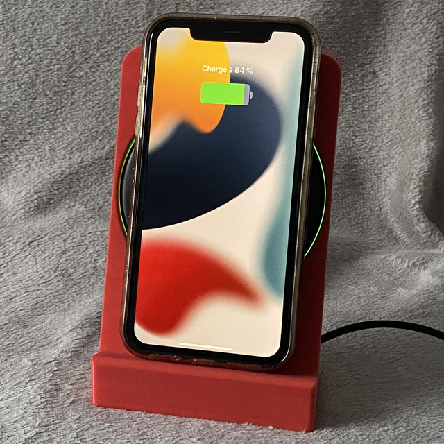 Support de téléphone ROUGE compatible chargeur induction