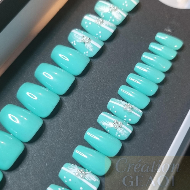 Mix Pearl green little coffin xs