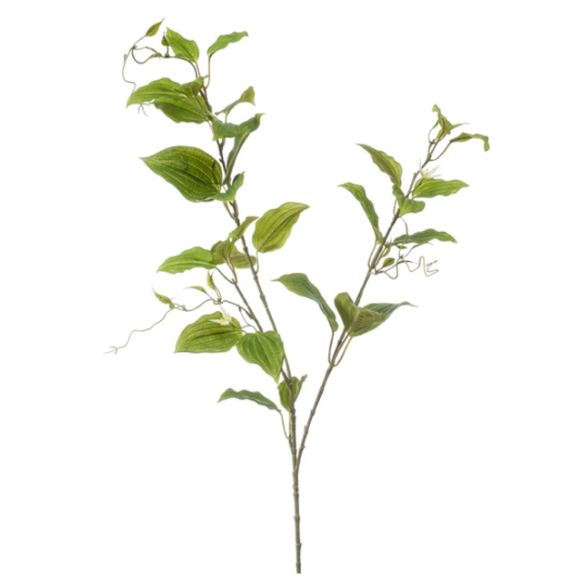 Clematis leaves spray green 105cm