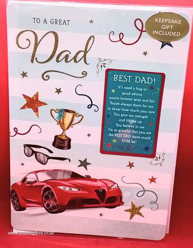 Dad Birthday Card Sentiment Words Keepsake Card Included 