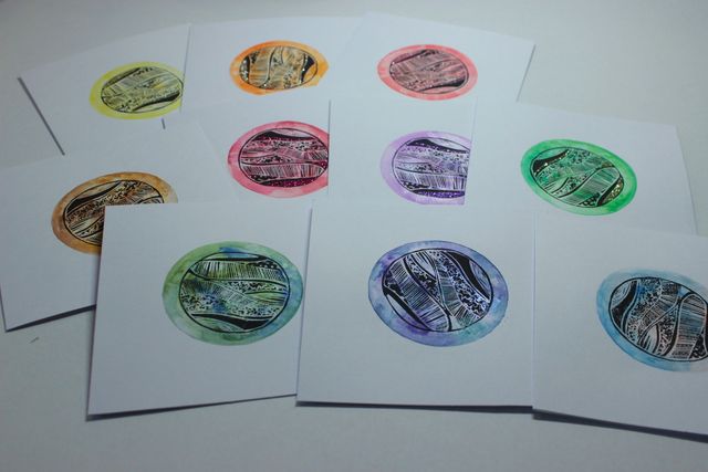 Carte sphère bicolore kaki outremer