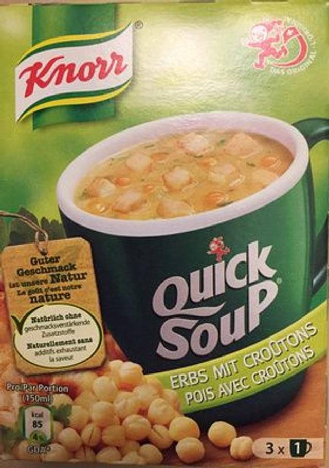 Knorr,Unilever Quick Soup Pois Avec Croûtons