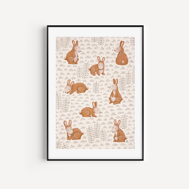 Zajčki (Giclée print)