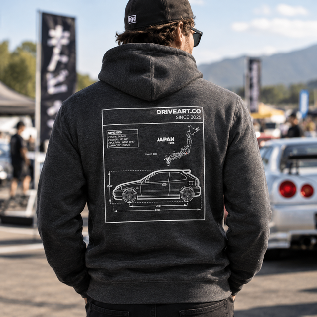 Hoodie Civic EK9 (Blackprint)