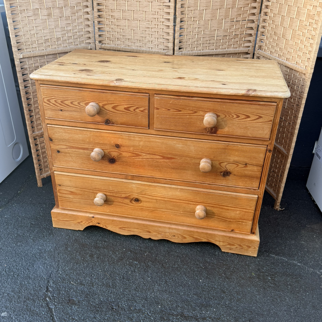 Solid Pine Chest Of Drawers