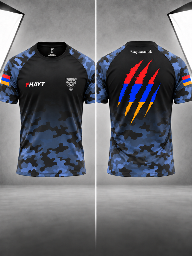 Rashguard Camo bleu Arménie
